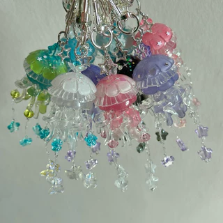 🪼 jellyfish Keychain (Handmade 100%) พวงกุญแจแมงกะพรุน แบบละ1ชิ้น 🪼