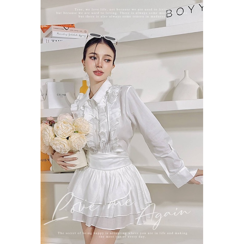 Tag#cottoncandy เสื้อเชิ๊ตรุ่นนี้สวยมากๆคร่าาา​ รุ่นนี้เนื้อผ้าดีและสวยมากๆ​ ดีเทลแตางระบายหวานๆ​ อกได้ถึง​ 42"