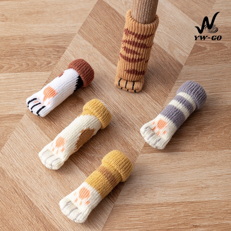 1pc ผ้าคลุมขาเก้าอี้ ขาโต๊ะ ถุงเท้ารองขาเก้าอี้ ผ้าถัก สำหรับเก้าอี้ หนาขึ้น กันลื่นกันเสียงดัง G2824