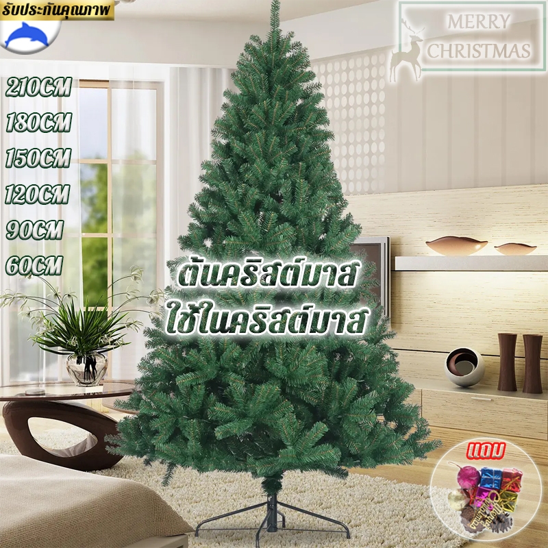 จัดส่งรวดเร็ว คริสต์มาส ต้นคริสต์มาส ต้นสน ขนาด 90/120/150/180/210cm ตกแต่งคริสต์มาส ใช้ในคริสต์มาส