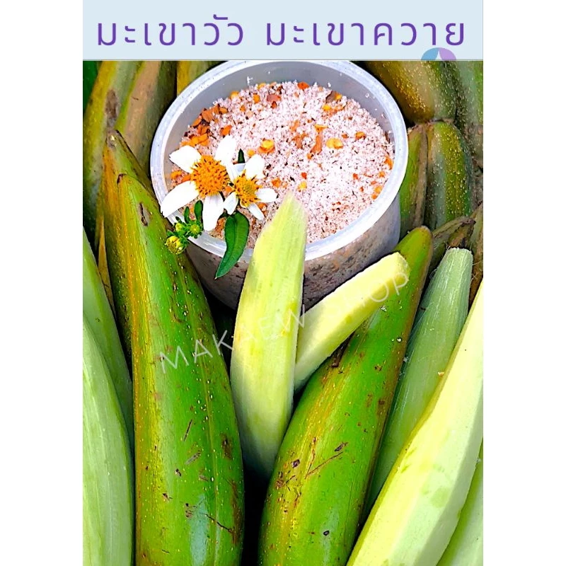 ผลไม้ป่ามะเขาวัวมะเขาควายสดและดอง จาก อ.บ่อเกลือ น่าน แถมน้ำจิ้มพริกเกลือรสแซ๊บ ปอกเปลือกก่อนทานนะคะ