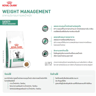 Royal Canin Vet Cat ลดน้ำหนัก SATIETY WEIGHT MANAGEMENT