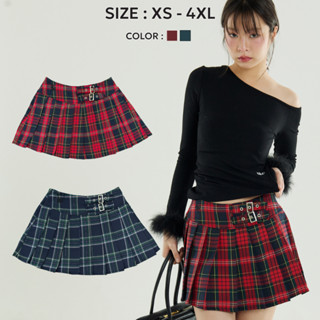 Bemingskirt028(XS-4XL) - Hailay Miniskirt กระโปรงพลีทสั้น ลา…