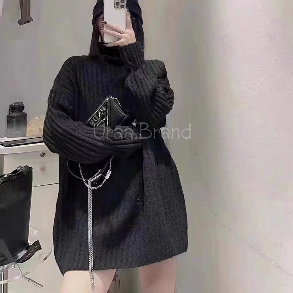 4 สี อก 42-46 นิ้ว / เสื้อไหมพรม เสื้อคอเต่า ผ้าร่อง รุ่น Mild Sweater Dress