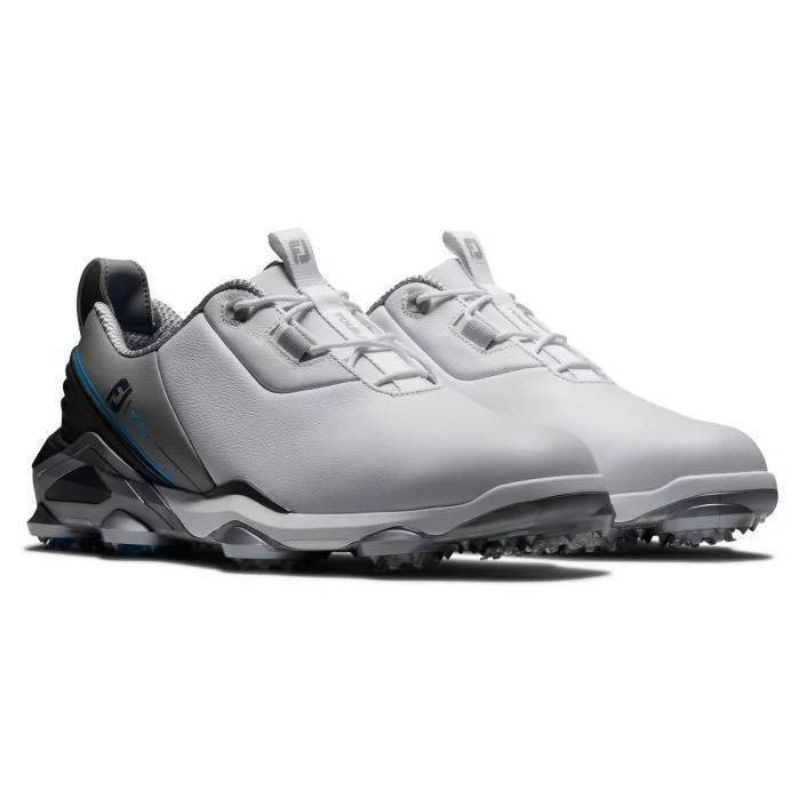 รองเท้ากอล์ฟ FootJoy Tour Alpha Golf Shoes - White/Grey/Blue 55506✅✅ราคาลดเหลือคู่ละ 5,790 บาท(7,500