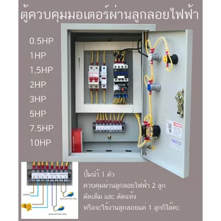 ตู้ควบคุมมอเตอร์ 0.5 แรง-3แรง AUTO-MANUAL ผ่านลูกลอยไฟฟ้า ตัดนำ้แห้ง ตัดนำ้ล้น แสดงค่ากระแส แสดงค่าโวลท์