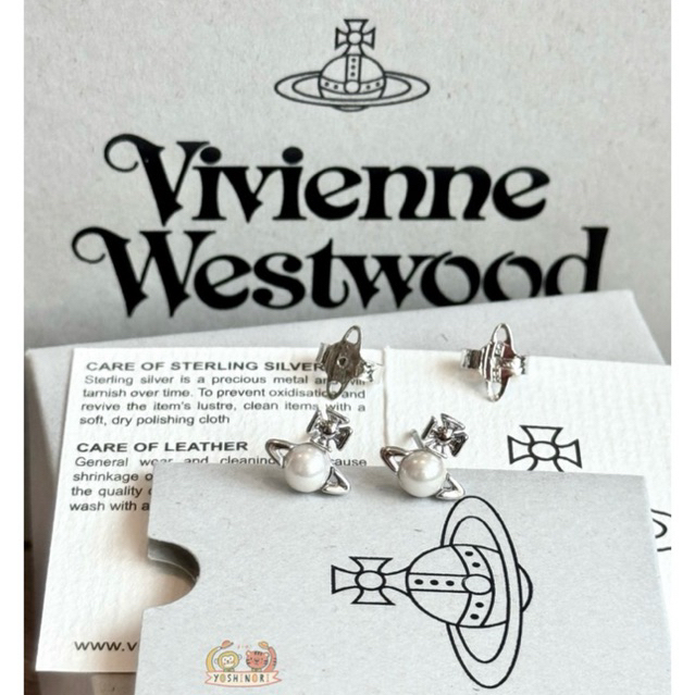 (มีโค้ดลด20% สูงสุด 2,000.-) พร้อมส่ง 🫧 ต่างหู Vivienne Westwood รุ่น Balbina สีเงิน, ทอง ของแท้