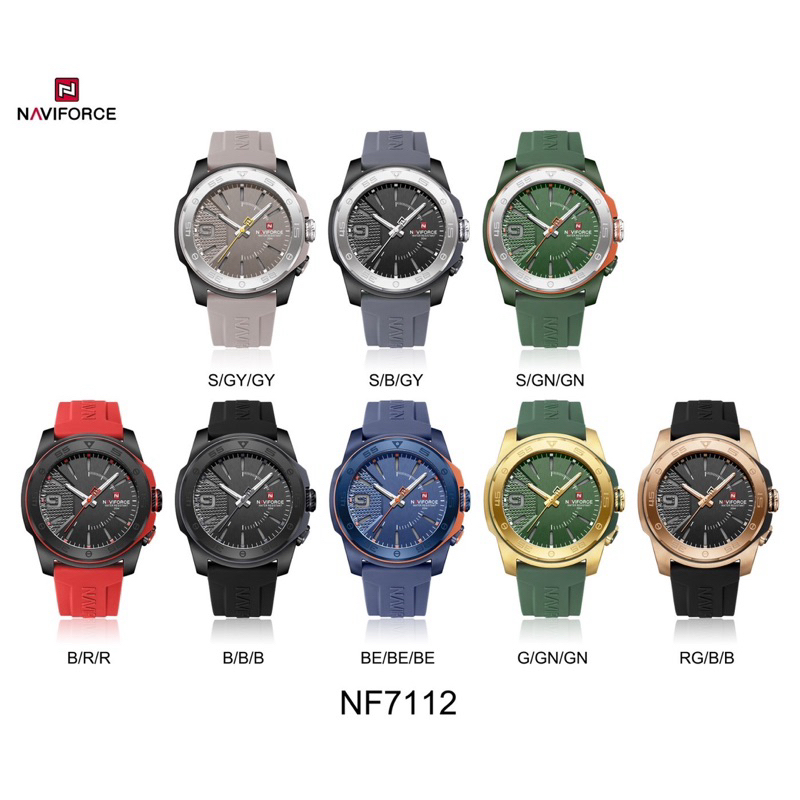 นาฬิกาข้อมือผู้ชาย NAVIFORCE NF7112 ตัวใหม่ล่าสุด วัสดุอัพเกรดแข็งแรงมาก กันน้ำ 30 เมตร ของแท้100% ประกันศูนย์ไทย 1 ปี