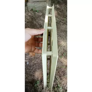 เกล็ดช่องลมระบายอากาศประตู PVC ขนาด 47*25 ซม. สีครีม , สีขาว , สีเทา , สีวอทนัท