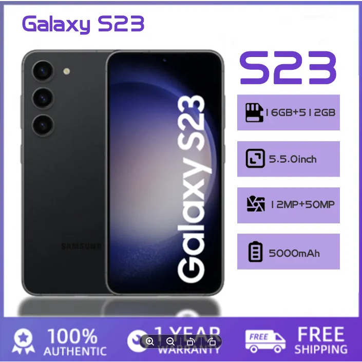 ขายดี Sumsumg Galaxy S23 Ultra มือถือใหม่เอี่ยม 12GB+512GB 5.5 นิ้ว 5G android12.0รองรับภาษาไทย COD