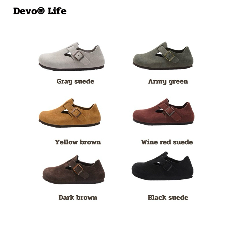 (ใช้โค้ดลดเพิ่ม 30%) DEVO LIFE CORK BONBON รุ่นหุ้มส้น
