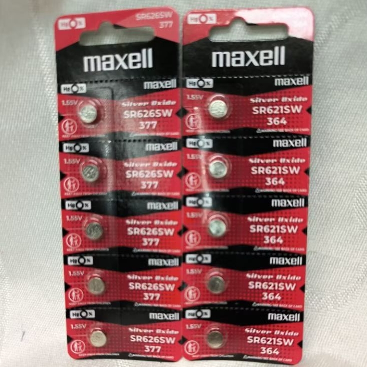 ถ่านกระดุม Maxellของแท้ SR-626SW/SR-621SW ถ่านใส่นาฬิกาข้อมือ