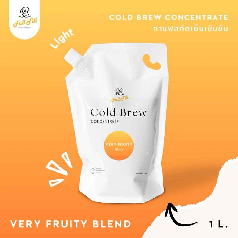 FullFill Very Fruity Blend กาแฟสกัดเย็นเข้มข้น 1 ลิตร Cold Brew Concentrate 1 L.