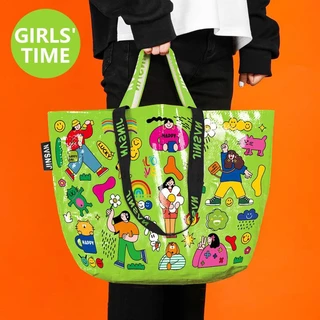 Shopping Bag/Woven Bag ถุงช้อปปิ้งกันน้ำ สะพายไหล่และถือ กระเป๋าช้อปปิ้ง กระเป๋ากระสอบ