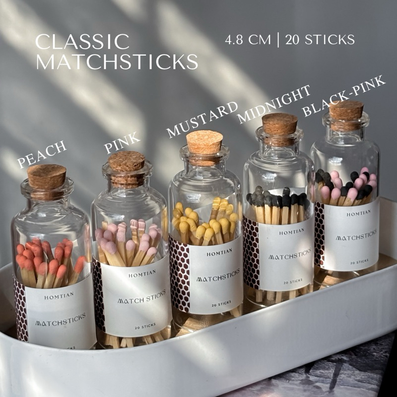 Classic Matchstick - ไม้ขีดไฟรุ่นคลาสสิคพร้อมจุด สำหรับจุดเทียนหอม 🔥 | 20 sticks