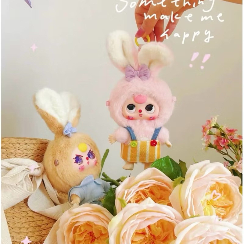 (โค้ด 30%)baby three rabbit macaron เบบี้ทรี กระต่าย มาการอง พวงกุญแจ (เลือกตัวได้ ระบุตัว)