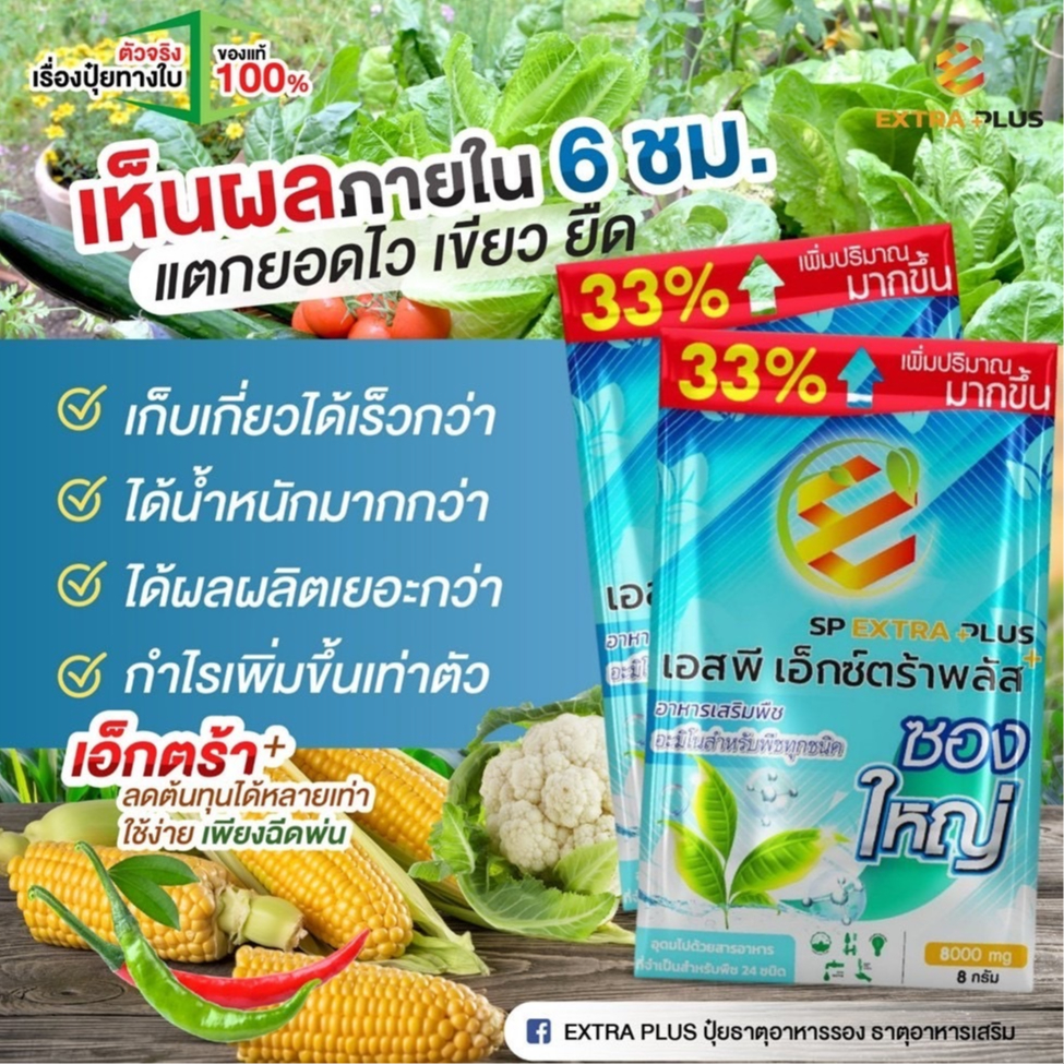 (ส่งฟรี) 1 ซองใหญ่ เอ็กตร้าพลัส ปุ๋ยน้ำ เกล็ด ปุ๋ยอินทรีย์ ปุ๋ยเร่งดอก ปุ๋ยกุหลาบ ปุ๋ย ab extraplus