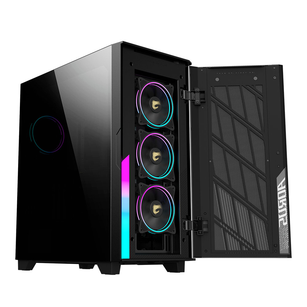CASE (เคสคอมพิวเตอร์) GIGABYTE AORUS C500 GLASS(GB-AC500G ST)(AORUS C500 ST)(มีพัดลม ARGBหน้า3หลัง1)