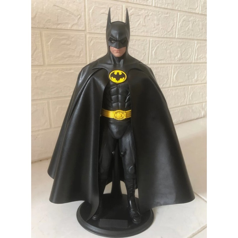 1/6 Custom Batman 1989 Leather Black Cape for Batman DX09 Action Figure