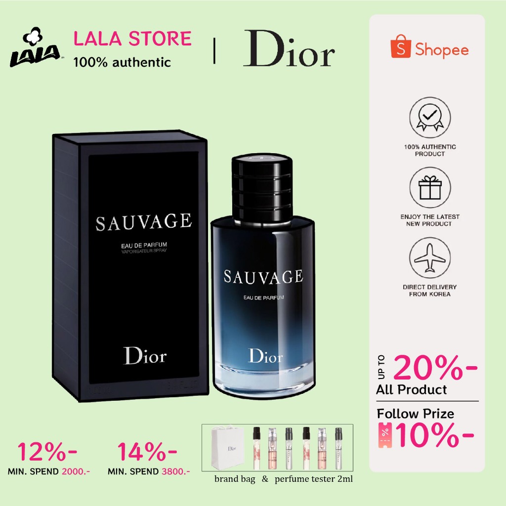 ＊ พร้อมส่ง ของแท้ ＊ 100ml/ Dior Sauvage Eau de Parfum Eau de Toilette EDT EDP Elixir