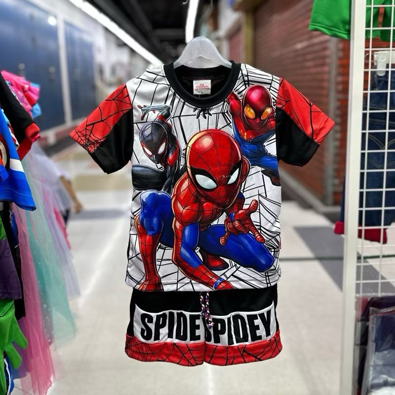 ชุดเซ็ต super hero ผ้ามันไฟกระพริบลายลิขสิทธิ์ของแท้