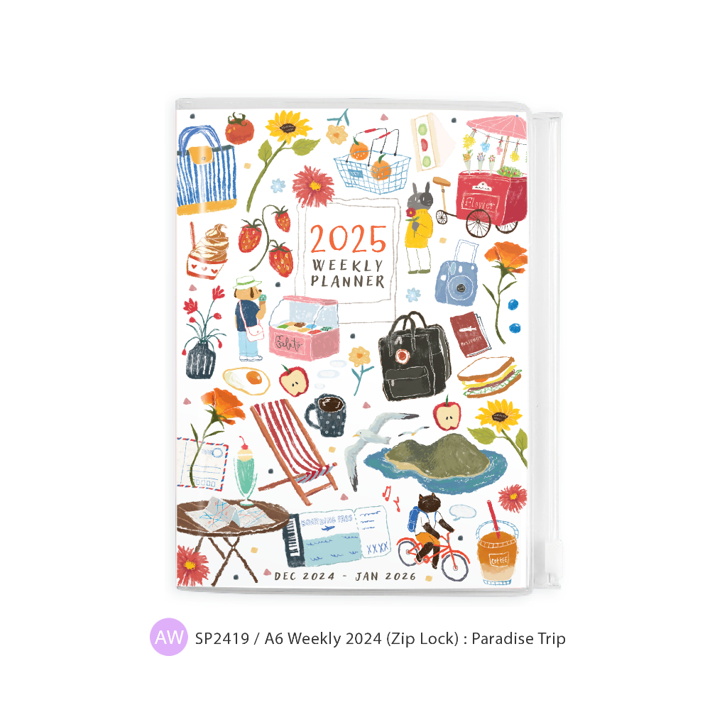 เลมอนซ์ : แพลนเนอร์รายสัปดาห์ 2025 : A6 : ปกซองซิป : ทั้งหมด 4 ลาย