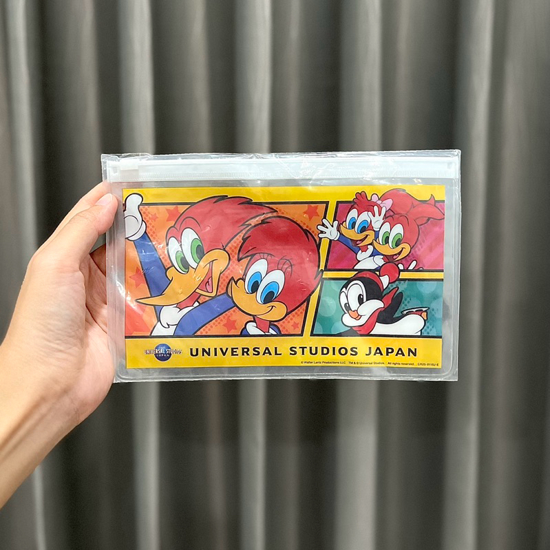 ‼️SALE‼️(โค้ดลด20% เหลือ47.-) กระเป๋าซิปล็อค ลาย Woody Woodpecker ของแท้จาก Universal Studio Japan‼️