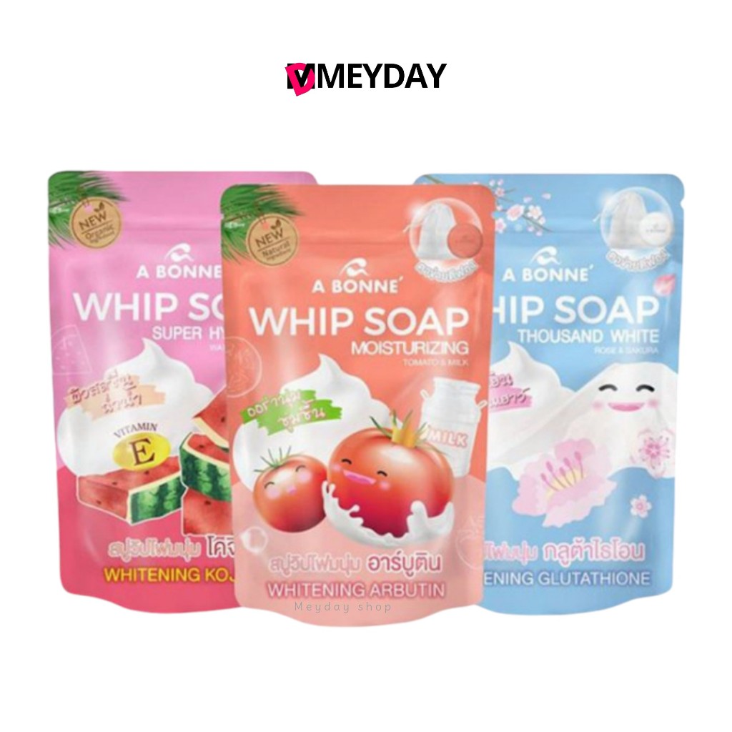 A BONNE' WHIP SOAP SUPER HYDRATING สบู่วิปโฟม มี 3 สูตร ปริมาณ100 มล.