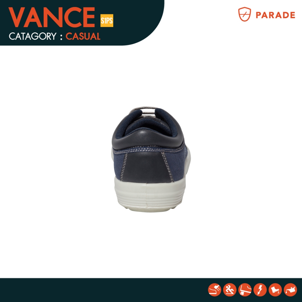 รองเท้าผ้าใบเซฟตี้ Parade รุ่น VANCE หัวเหล็ก กันลื่น กันทะลุ รองรับแรงกระแทกได้ดี