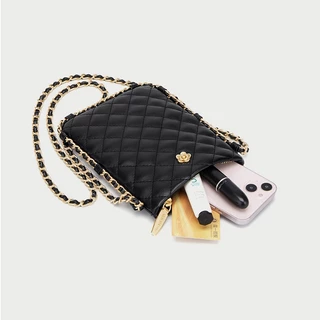 Mini Phone bag กระเป๋าสะพายข้างใส่มือถือ หนังPU สไตส์เกาหลี พร้อมโซ่ กระเป๋าสะพายข้างผู้หญิ (จัดส่งจากไทย）