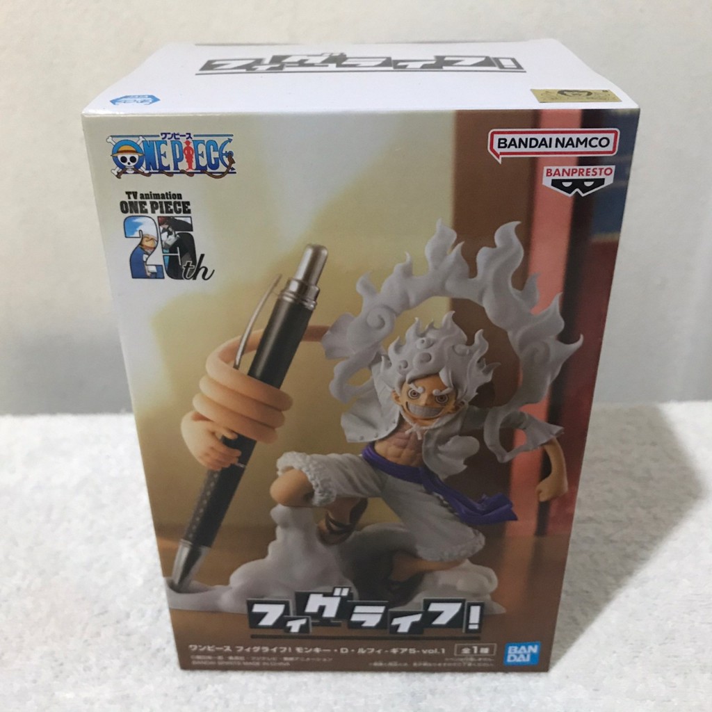 แมวทอง One Piece Fig Life Monkey D Luffy Gear 5 vol.1 Pen Stand Lot. JP โมเดลวันพีช ลูฟี่ เกียร์ 5 ที่วางปากกา Figlife
