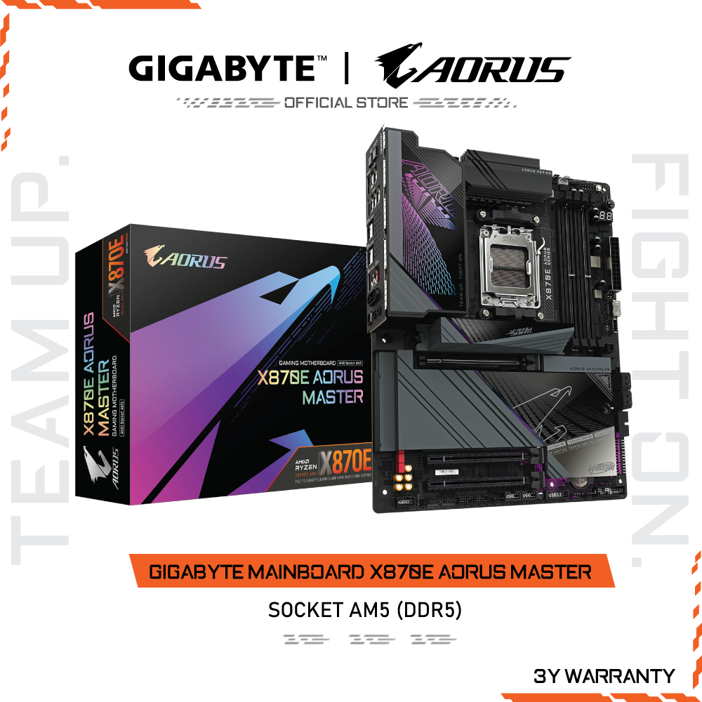 GIGABYTE MAINBOARD X870E AORUS MASTER เมนบอร์ด X870E AORUS MASTER-REV1.0