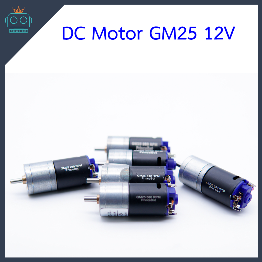 DC Motor GM25 12V มีหลายรุ่น 980 580 440 350 260 RPM