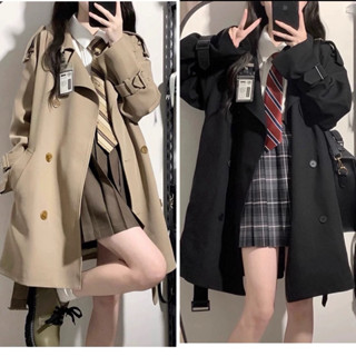 พร้อมส่ง🇹🇭 เสื้อเทรชโค้ทกันลม Trench Coat ชุดฤดูใบไม้ผลิ