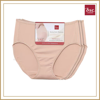 BSC Lingerie Panty กางเกงในเบสิค ทรงครึ่งตัว แพค 3 ชิ้น รุ่น BU4604