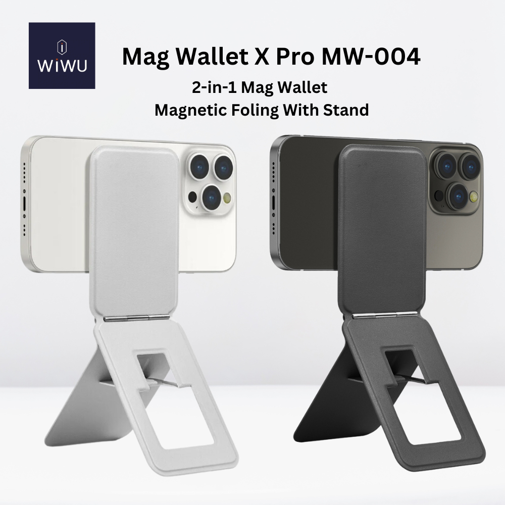 WiWU Mag Wallet X Pro (MW-004) Magnetic Folding card wallet and stand เก็บบัตรและขาตั้งโทรศัพท์มือถื