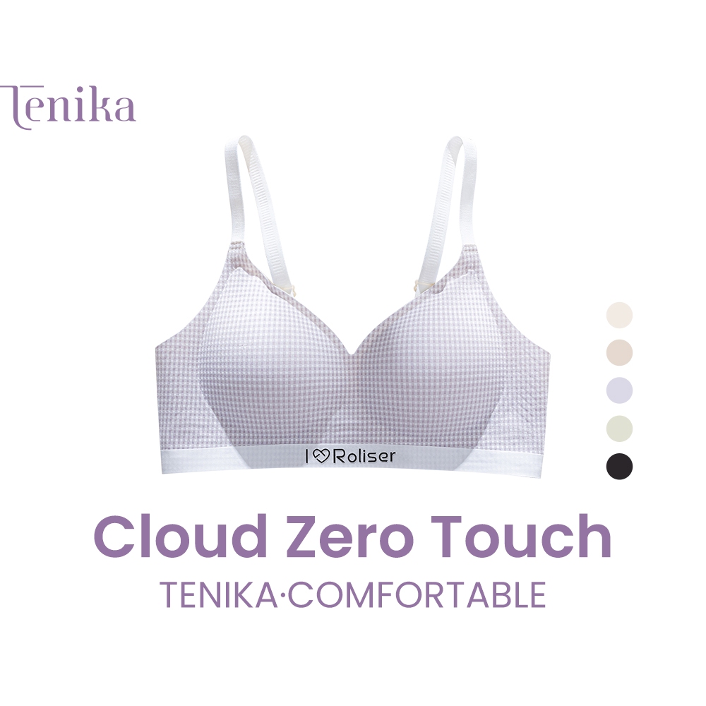 TENIKA เสื้อใน ไร้ขอบ ชุดชั้นในผู้หญิง แฟชั่น เป็นมิตรต่อผิว ใส่สบาย กระชับเก็บข
