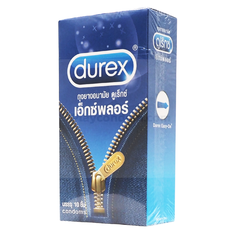 Dulex ถุงยางอนามัย ดูเร็กซ์ รุ่น เอ็กซ์พลอร์ ขนาด 52.5 mm. แพ็ค 10 ชิ้น x 1 กล่อง - Durex Explore Co