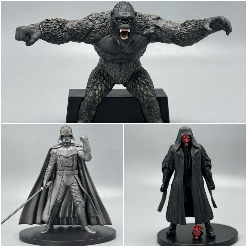 แท้มือ 2 ฟิกเกอร์ ดาร์ธเวเดอร์ มัวร์ คิงคอง Star Wars Darth Maul Vader King Kong movable figure