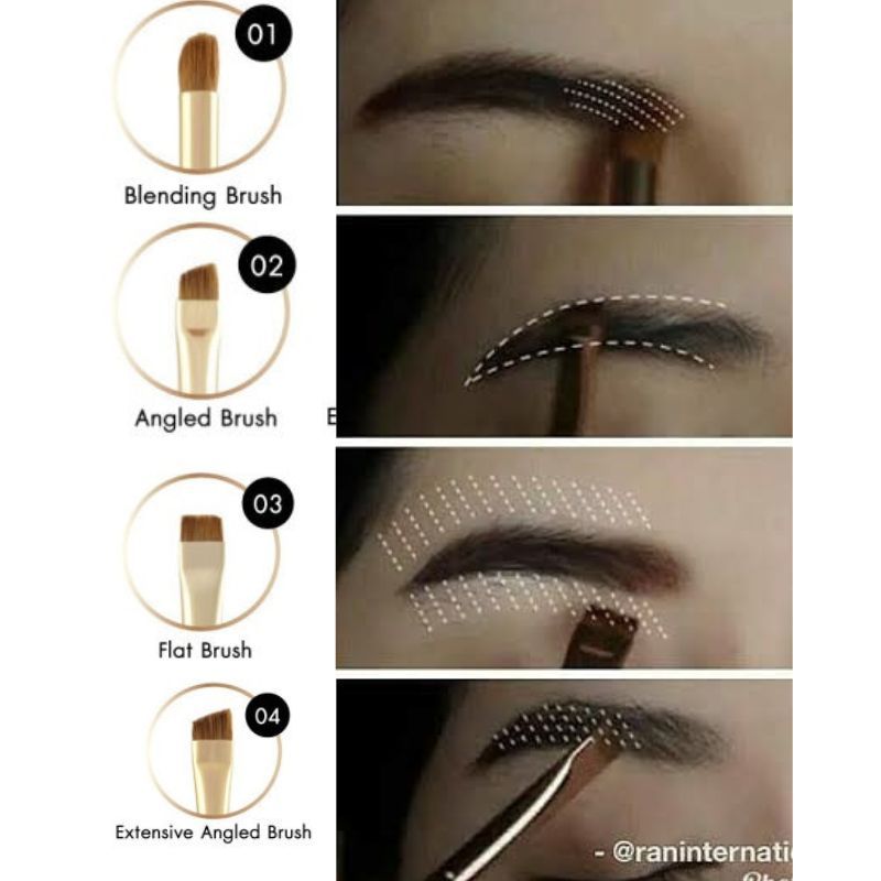 【น้องฉัตร】แปรงเขียนคิ้ว ขนมิงค์แท้【มีให้เลือก4แบบ】Browit Professional Brow Brush ราคา ถูกที่สุด ดีลบีเคเค แกลเลอรีภาพที่ 3