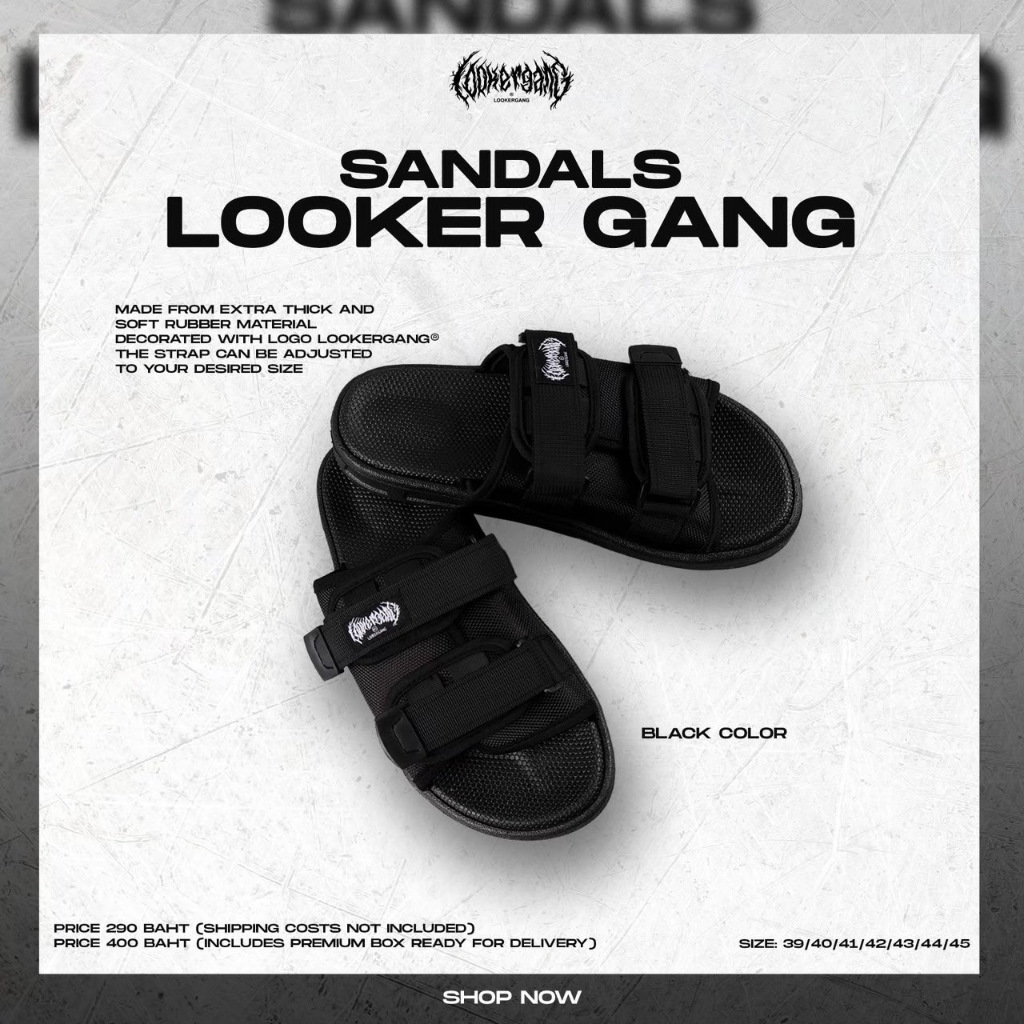 LOOKER-รองเท้าแตะlooker (สีดำ)รุ่นใหม่ (9%Clothing)