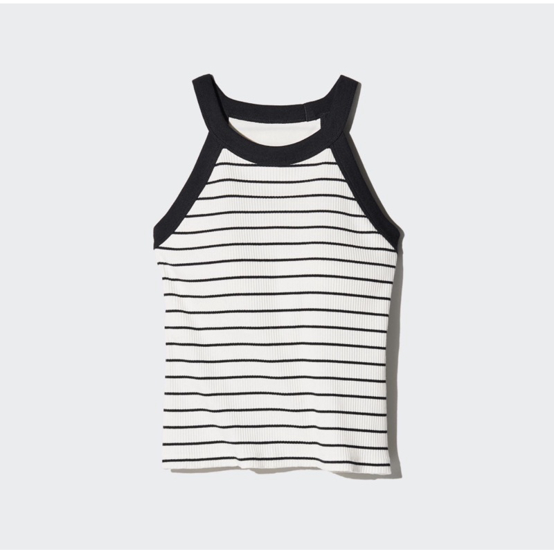 เสื้อแขนกุด uniqlo เสริมบรา ลายทาง