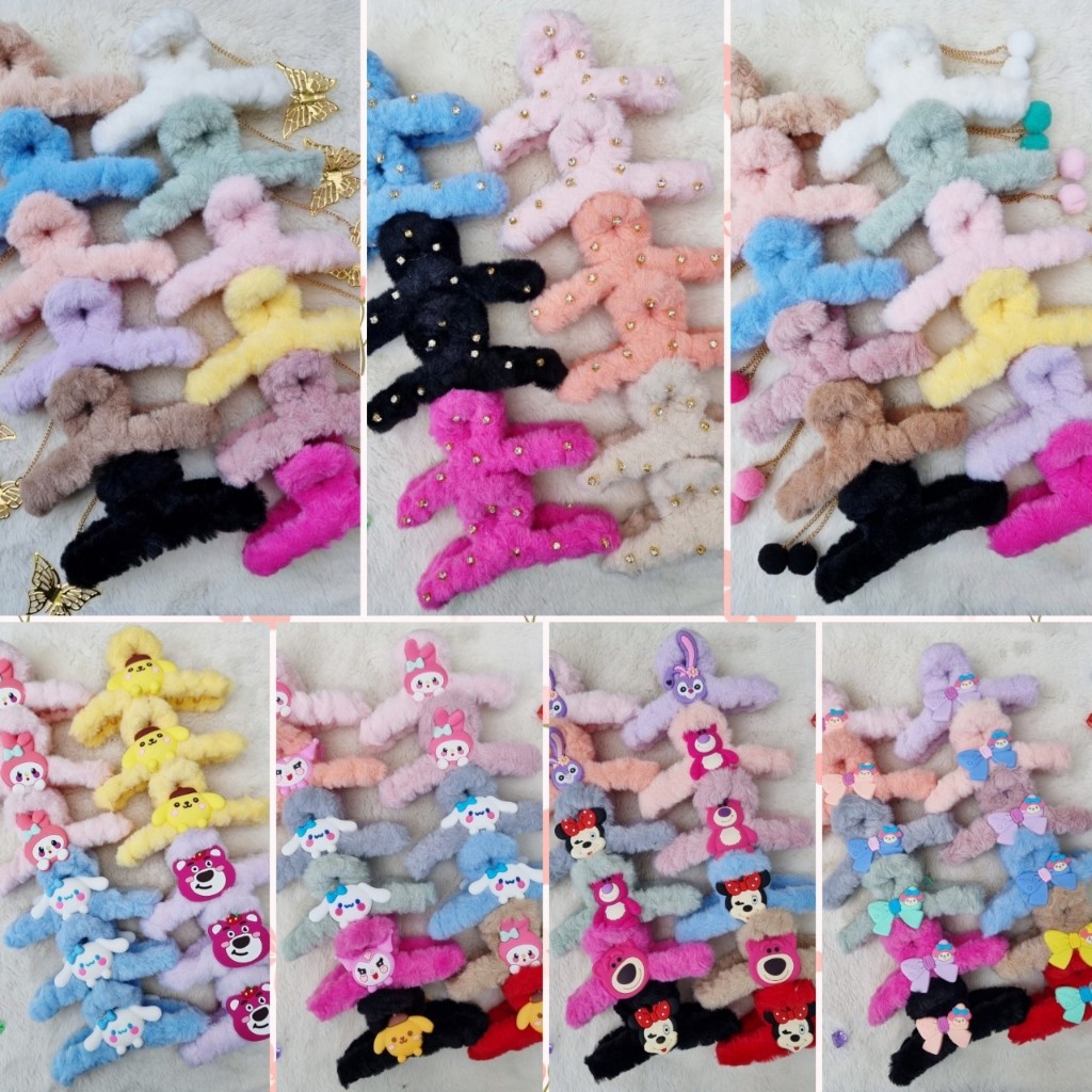 F...ตัวหนีบผ้าขนคละลาย 12 ชิ้น (ราคาส่ง)