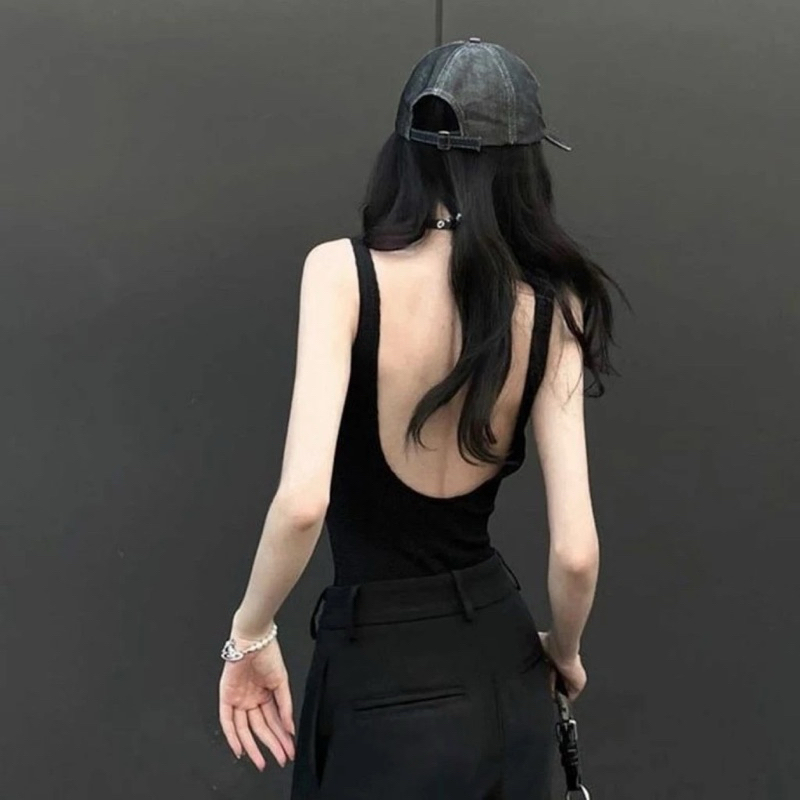 mnv_shop bodysuit บอดี้สูทกล้ามเว้าหลัง ผ้าเรย่อน มีกระดุมแป๊กตรงเป้า ใส่ไปเที่ยวแบบปังๆค่า (F9)