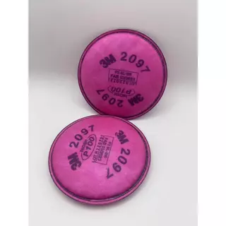 3M 2097 ตลับกรอง ป้องกันฝุ่นละออง ป้องกันสารเคมี เสริมแผ่นคาร์บอน มาตรฐาน P100/N100 งานเชื่อม และป้องกันฝุ่น PM2.5
