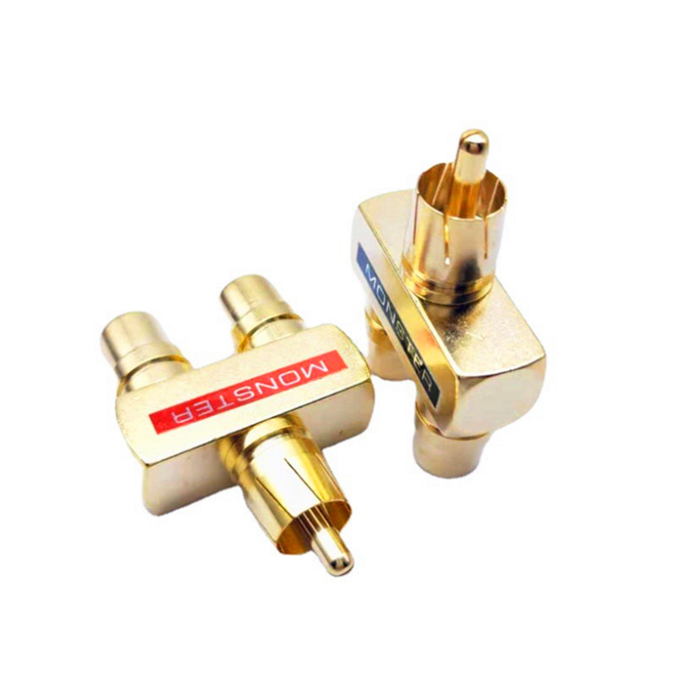 อะแดปเตอร์ AV Audio Splitter Plug RCA Y 1 Male to 2 Female 2 ชิ้น