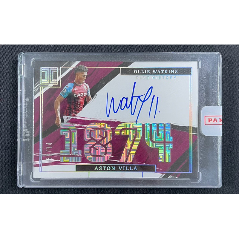 Ollie Watkins On-Card Autograph 2021-22 Impeccable