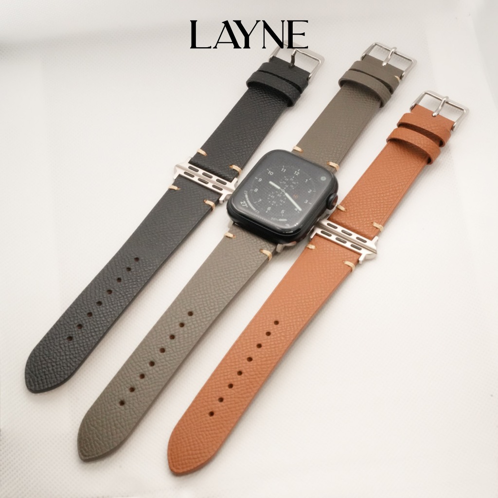 Epsom Leather Straps for Apple Watch สายนาฬิกาสำหรับแอปเปิ้ลวอชทุกรุ่น หนังวัวแท้ 100% Ultra/SE/10/9/8/7/6/5/4/3/2/1