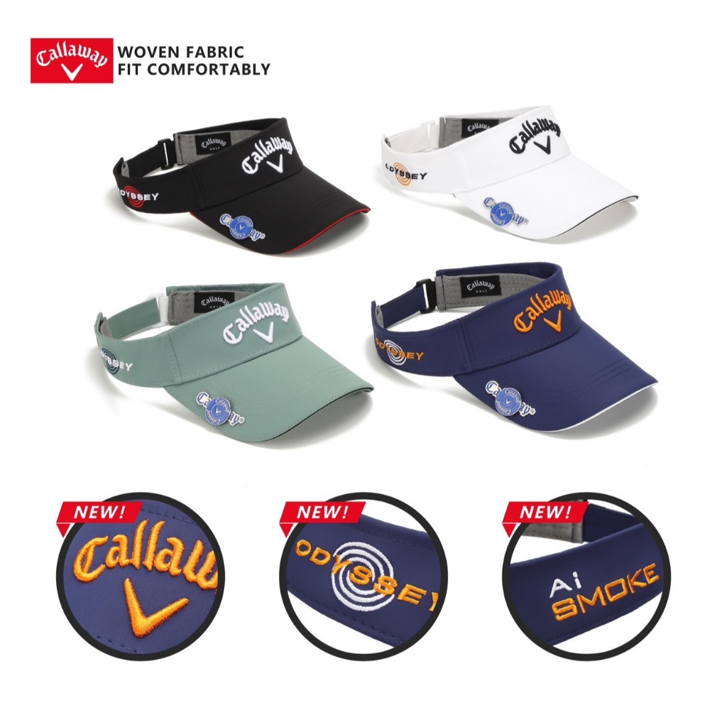 หมวกกอล์ฟ Visor Odyssey Callaway Ai smoke with maker golf ball magnet golf hat