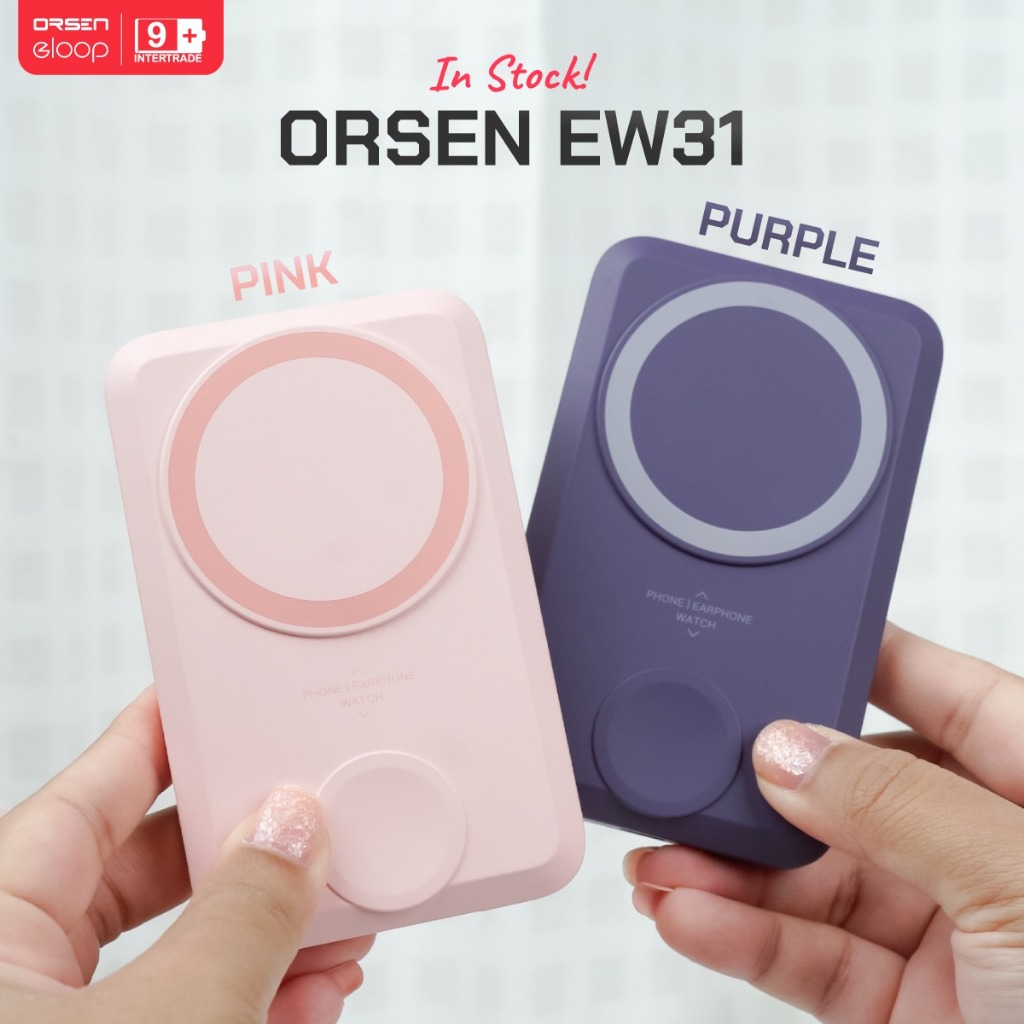 Orsen by Eloop EW31A 10000mAh Powerbank (Magnetic | PD | QI | 20W)